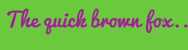 Image with Font Color A51E9B and Background Color 6AC93C